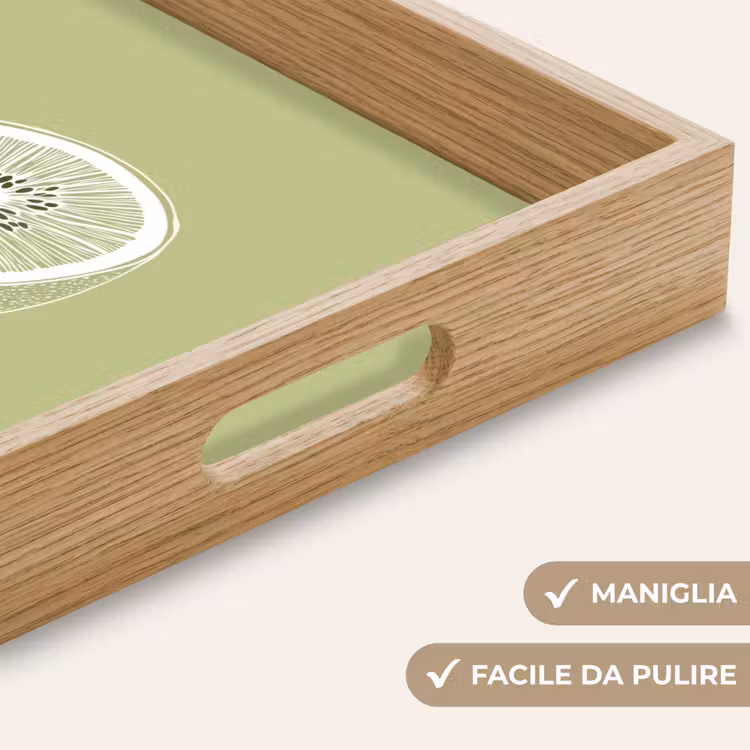 Vassoio - Kiwi - Disegno a linee - Minimalista - Verde — 8