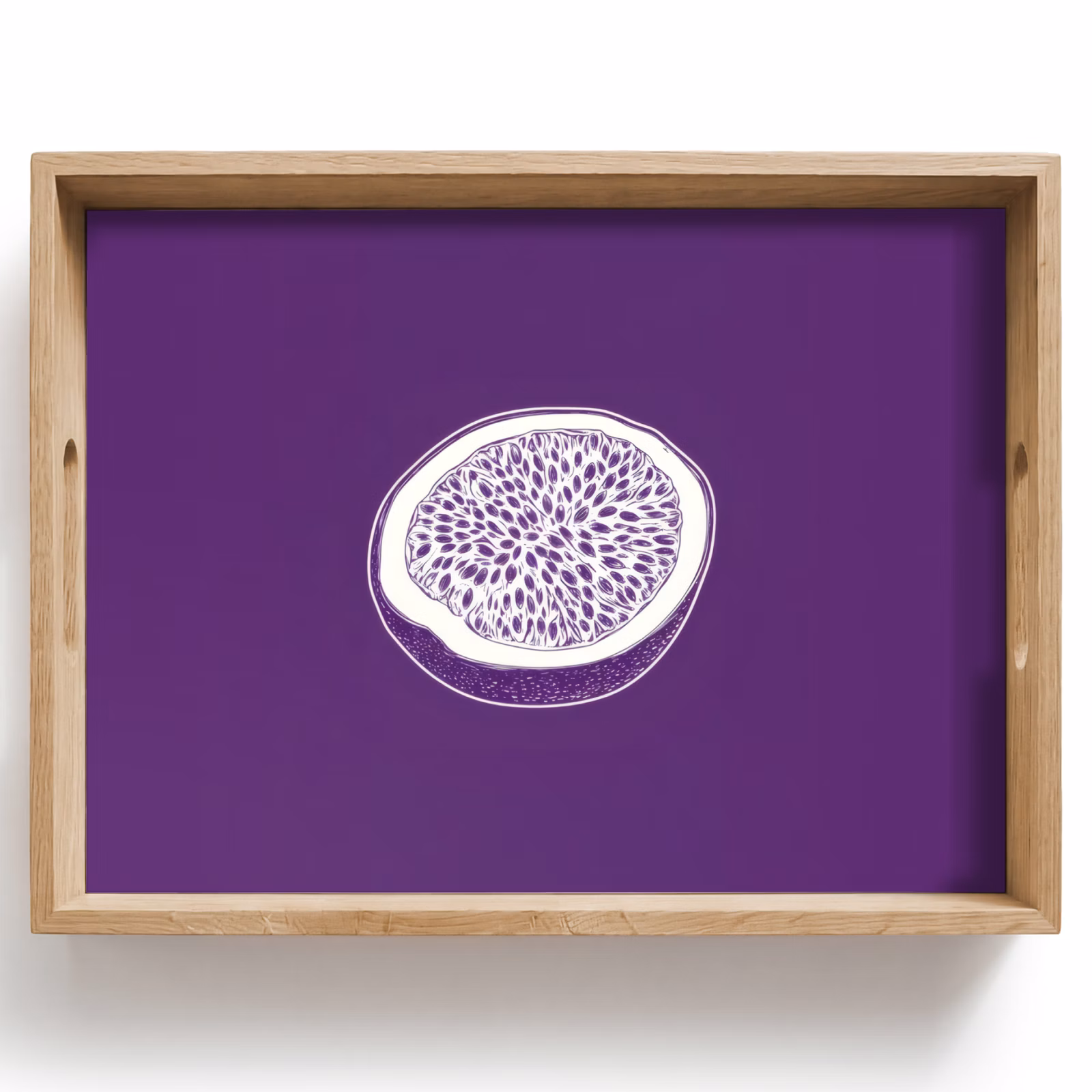 Vassoio - Frutto della passione - Semi - Viola - Minimalista — 1