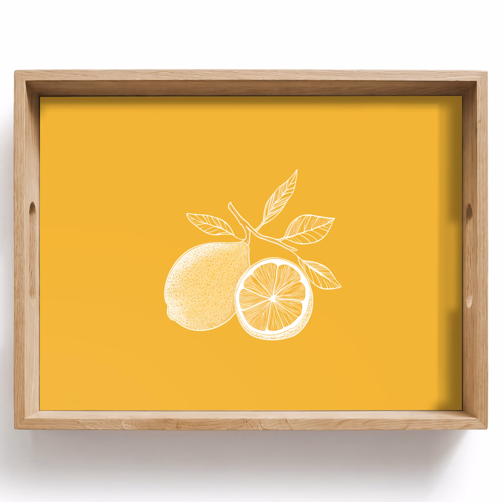 Vassoio - Limoni - Illustrazione - Minimalista - Giallo — 1