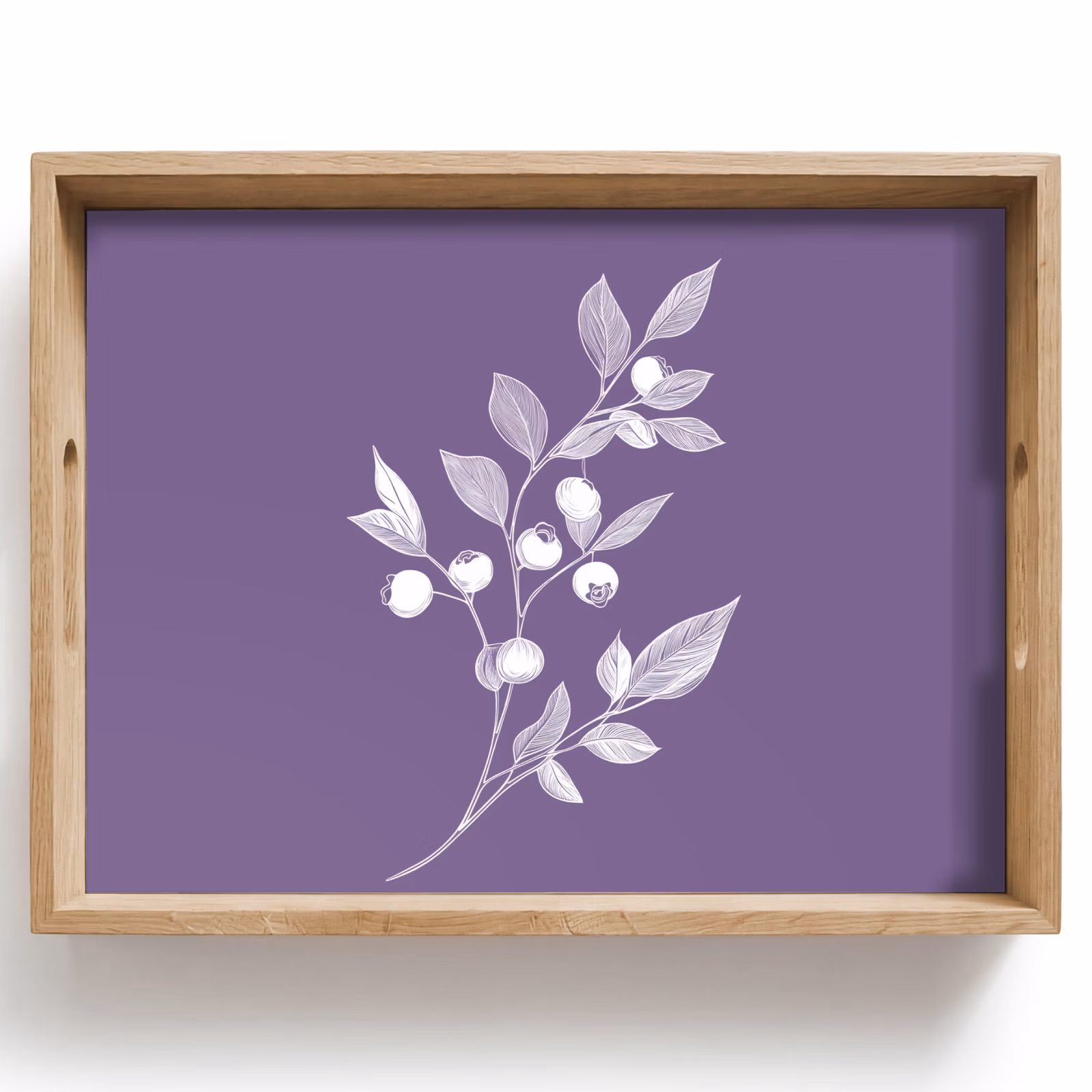 Vassoio - Ramo - Ornamentale - Foglie - Minimalista — 1