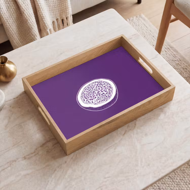 Vassoio - Frutto della passione - Semi - Viola - Minimalista — 2