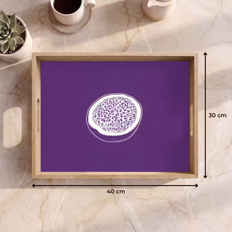 Vassoio - Frutto della passione - Semi - Viola - Minimalista — 7