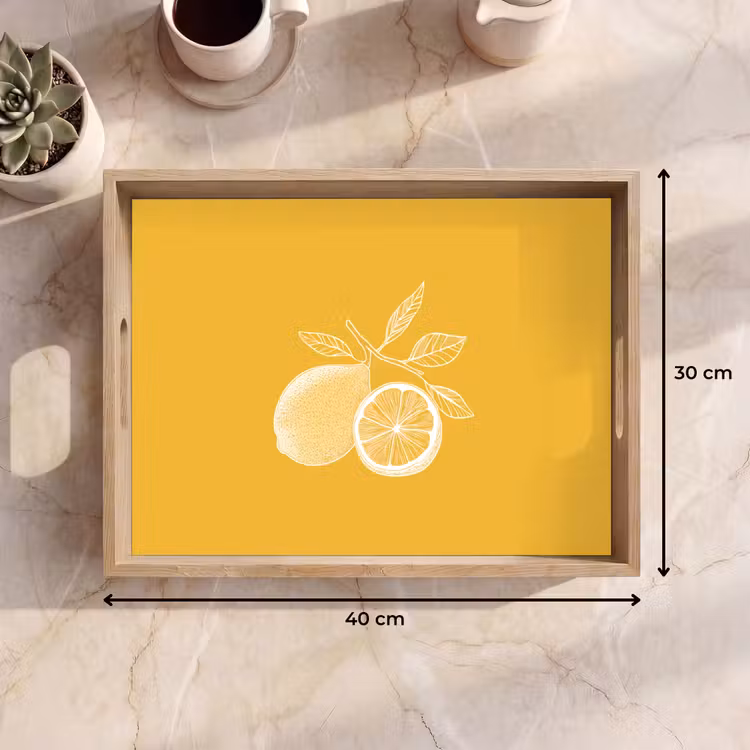 Vassoio - Limoni - Illustrazione - Minimalista - Giallo — 7