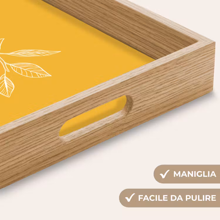 Vassoio - Limoni - Illustrazione - Minimalista - Giallo — 8