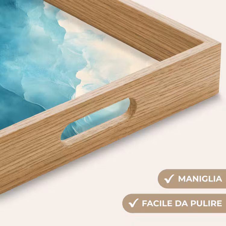 Vassoio - Mare - Silhouette - Astratto - Blu — 8