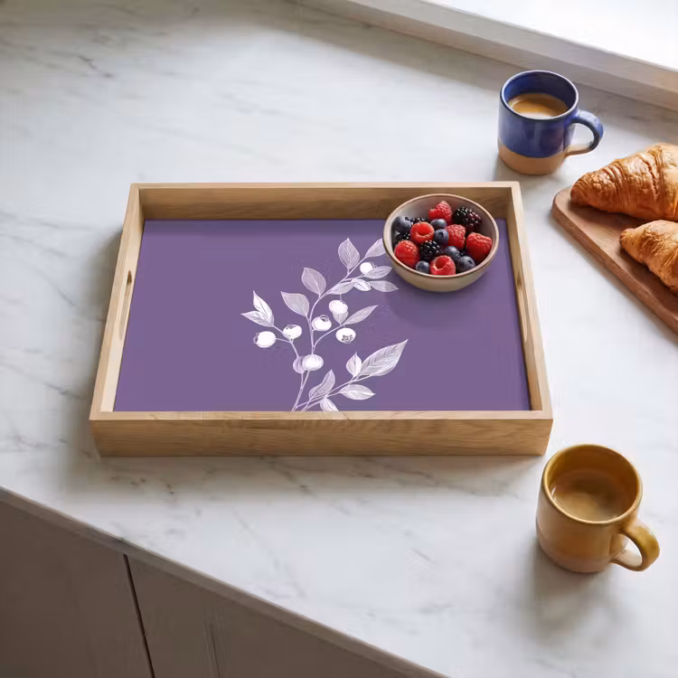 Vassoio - Ramo - Ornamentale - Foglie - Minimalista — 3