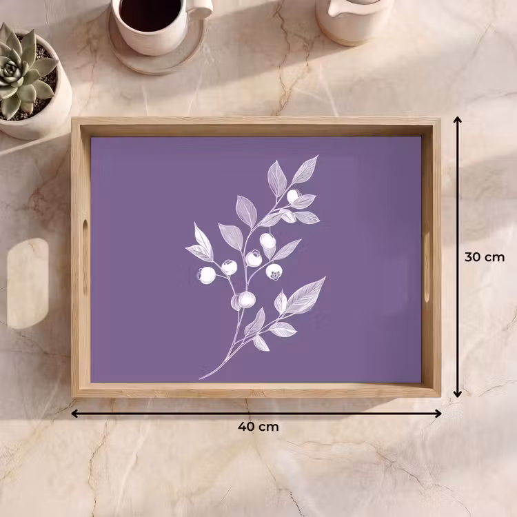 Vassoio - Ramo - Ornamentale - Foglie - Minimalista — 7