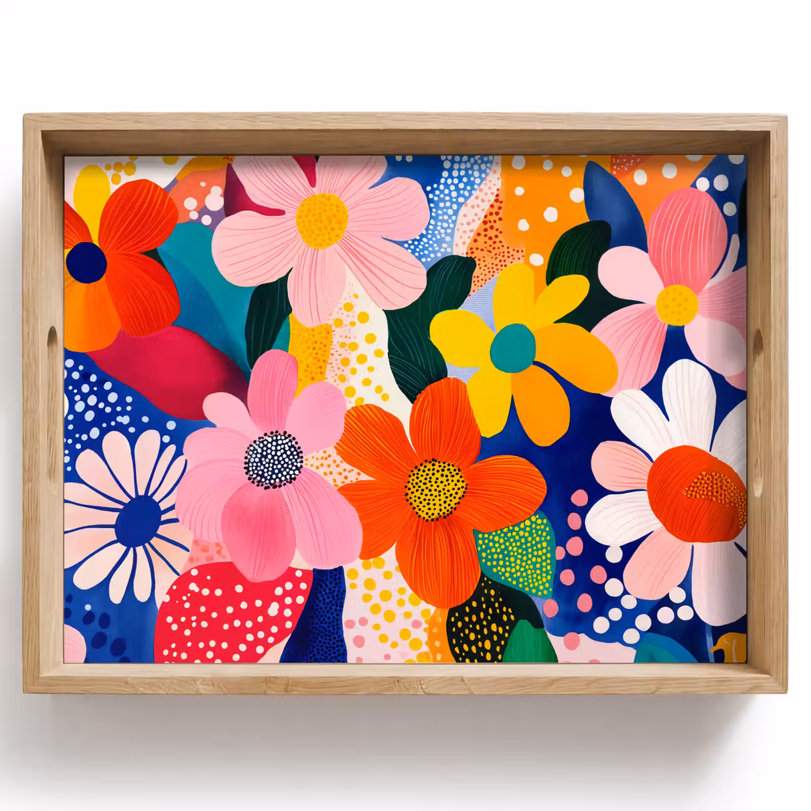 Vassoio - Fiori - Colorati - Puntini — 1