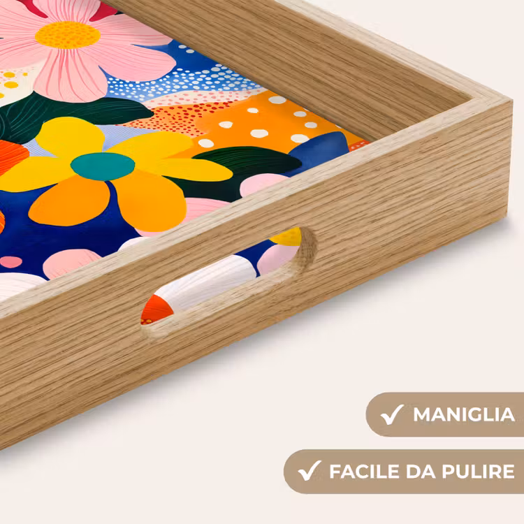 Vassoio - Fiori - Colorati - Puntini — 8