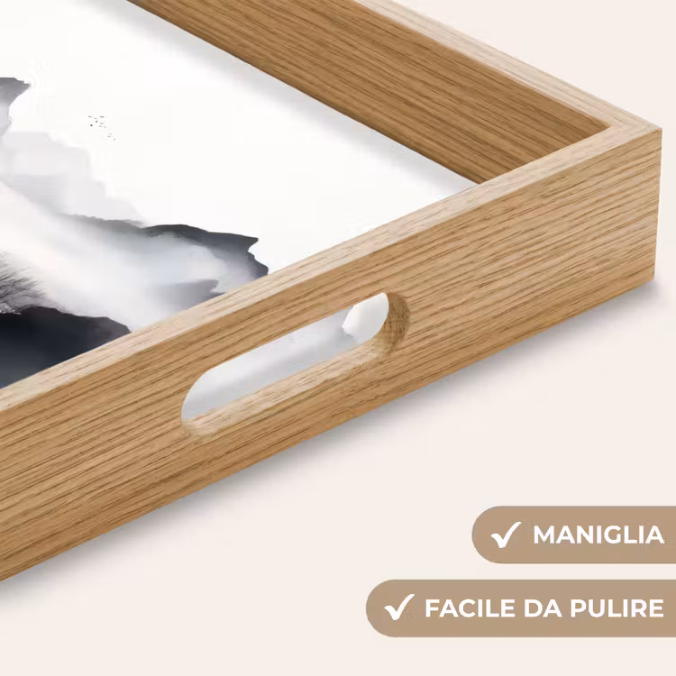 Vassoio - Montagne - Nebbia - Acqua - Bianco — 8