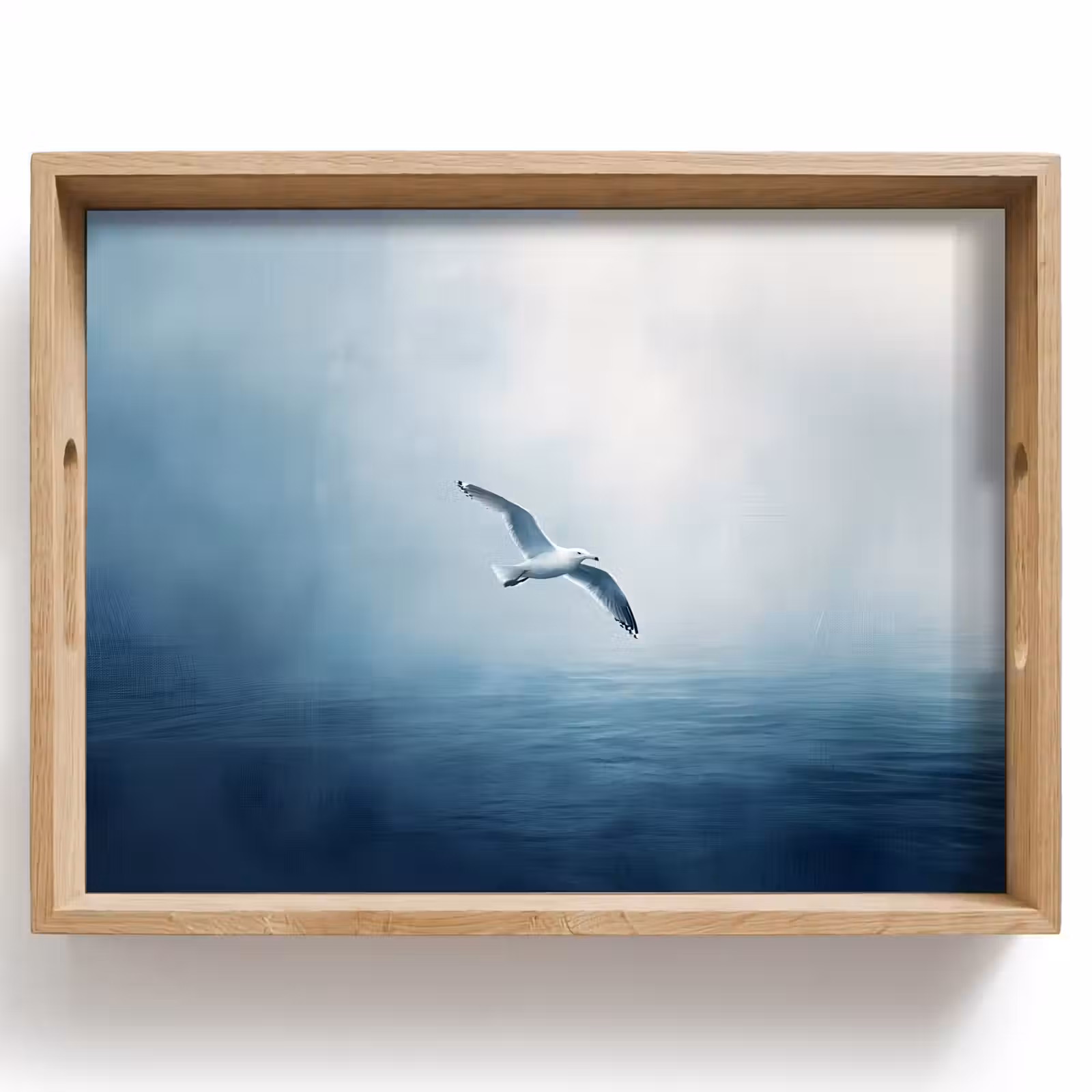Vassoio - Gabbiano - Bianco - Mare - Nebbia — 1
