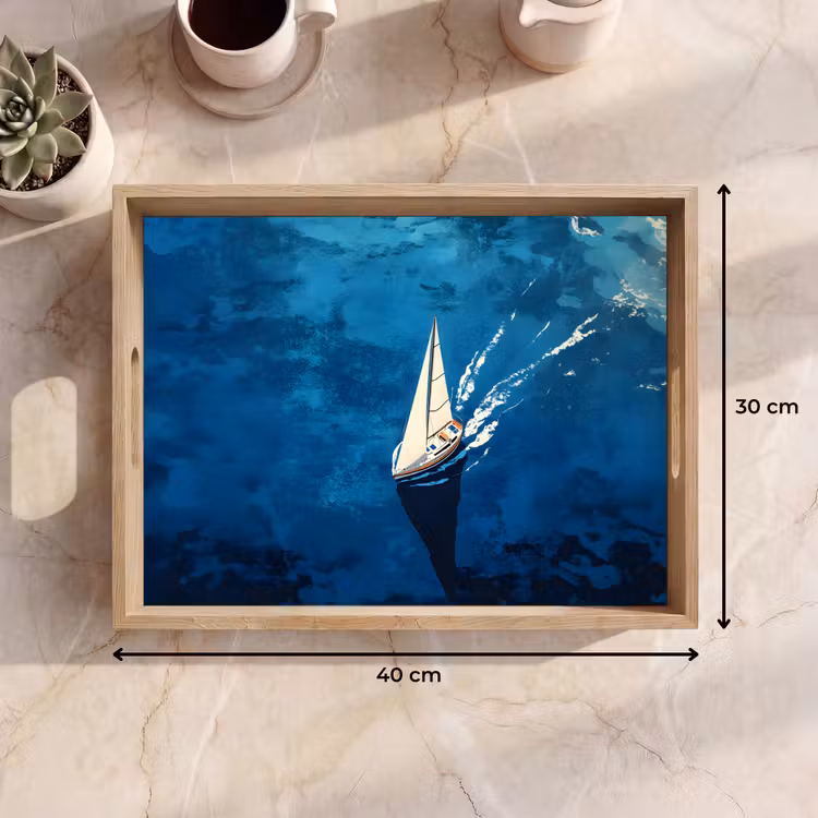 Vassoio - Barca a vela - Acqua - Astratto - Ombra — 7