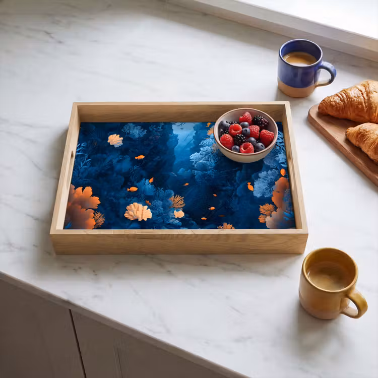 Vassoio - Barriera corallina - Pesce - Oceano - Blu — 3