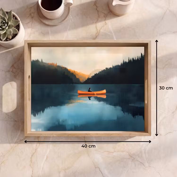 Vassoio - Foreste - Lago - Canoa - Arancione — 7