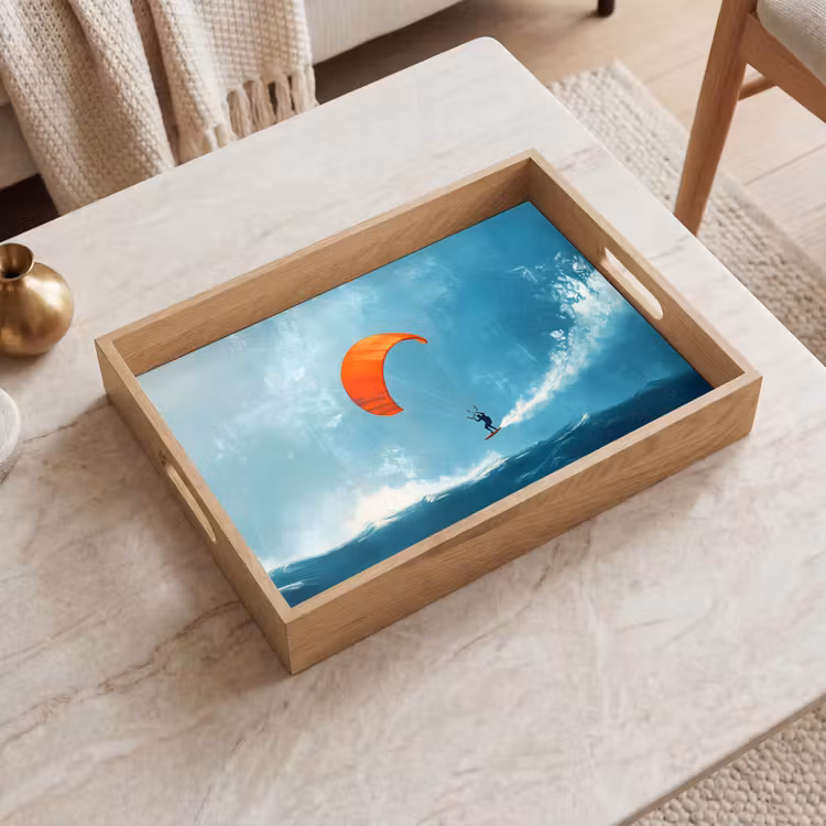 Vassoio - Kitesurfer - Arancione - Mare - Cielo — 2