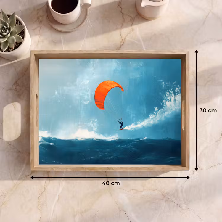Vassoio - Kitesurfer - Arancione - Mare - Cielo — 7