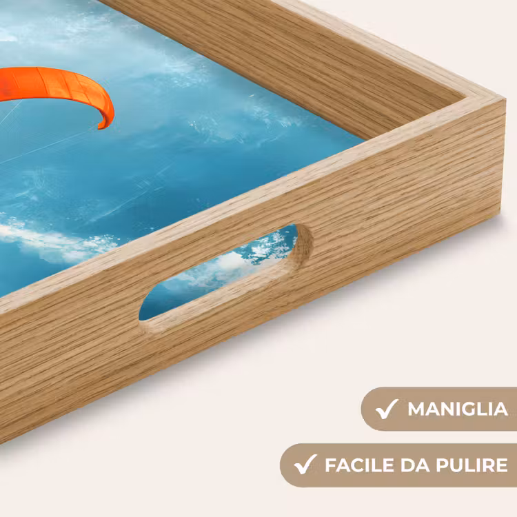 Vassoio - Kitesurfer - Arancione - Mare - Cielo — 8