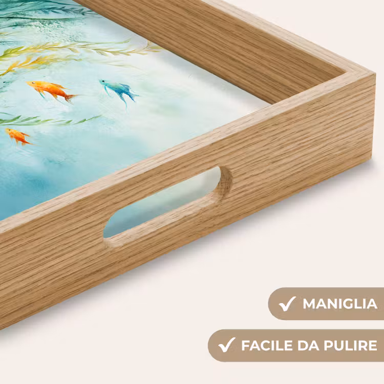 Vassoio - Piante acquatiche - Pesci - Colorati - Acqua — 8