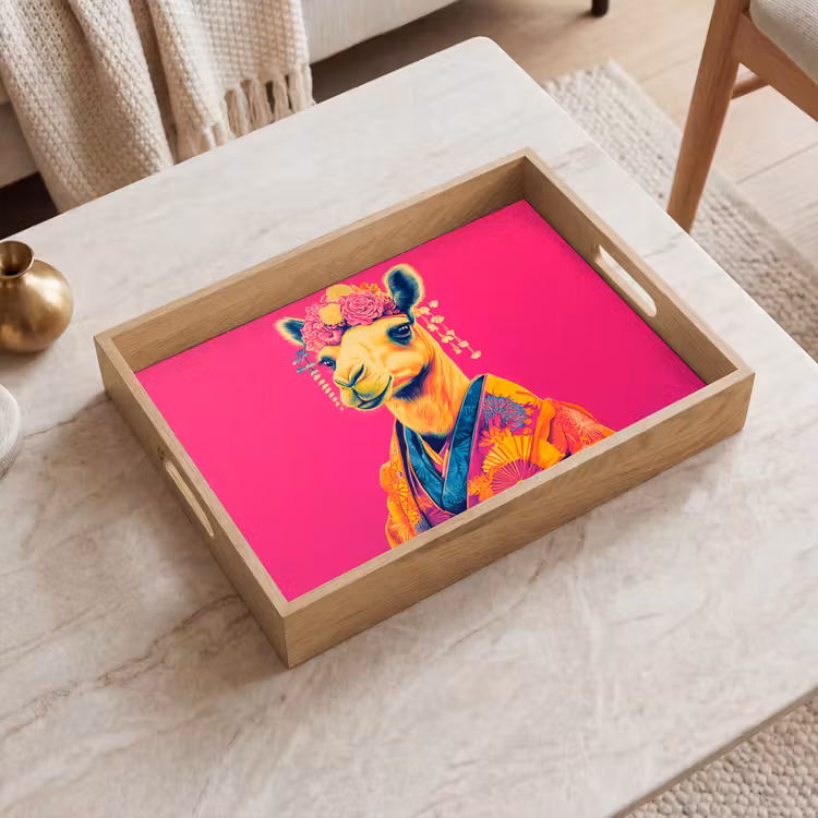 Vassoio - Cammello - Fiori - Kimono - Ventagli — 2