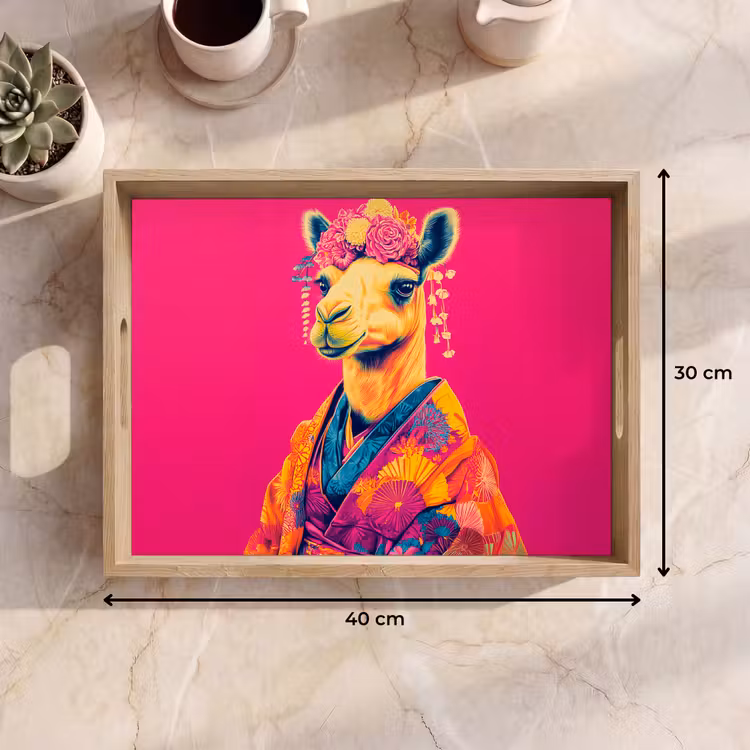 Vassoio - Cammello - Fiori - Kimono - Ventagli — 7