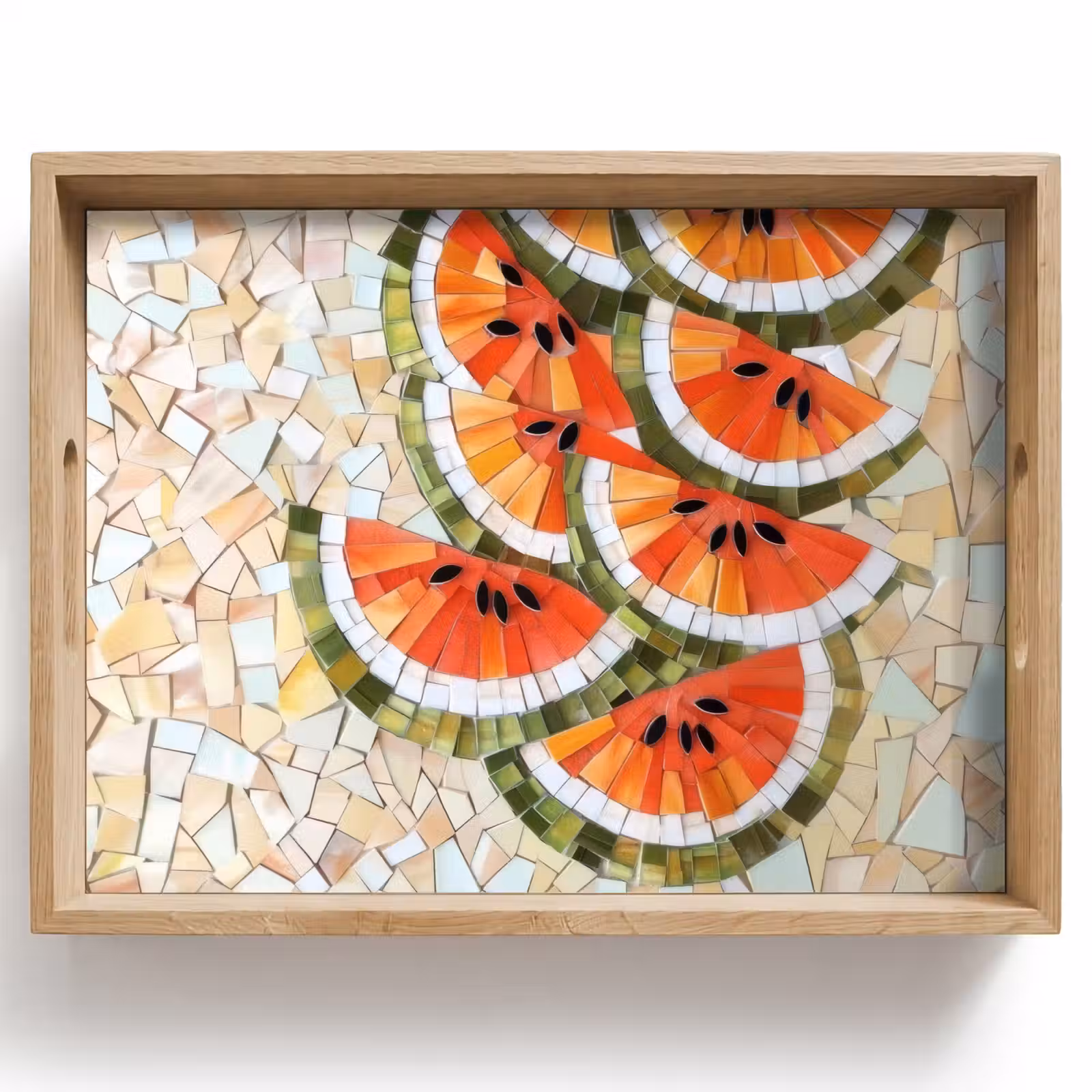 Vassoio - Mosaico - Anguria - Rosso - Gherigli — 1
