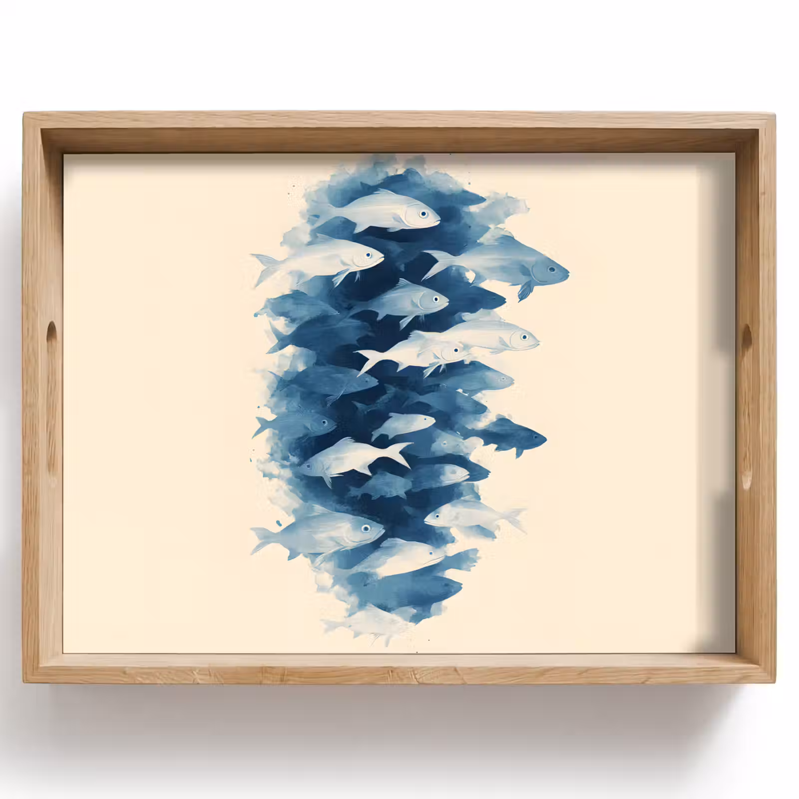 Vassoio - Pesci - Minimalista - Blu — 1