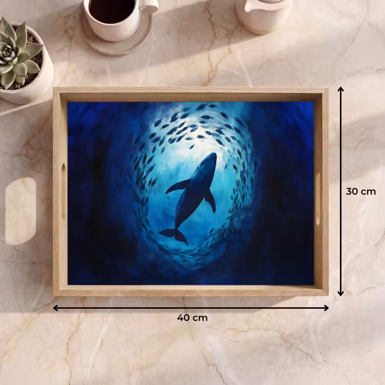 Vassoio - Balena - Pesce - Blu scuro — 7