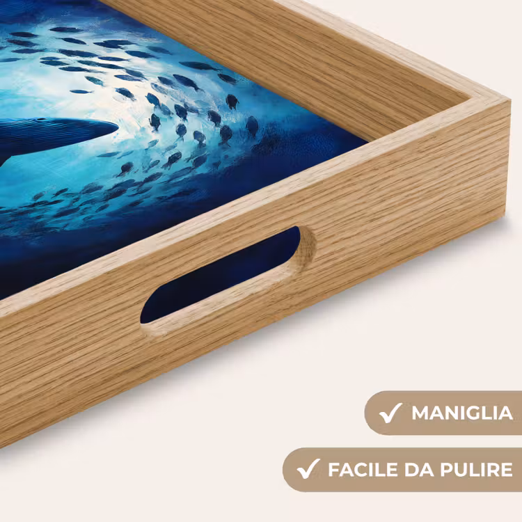 Vassoio - Balena - Pesce - Blu scuro — 8