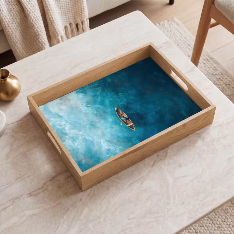 Vassoio - Barca - Acqua - Blu — 2