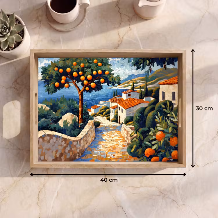 Vassoio - Case - Mosaico - Aranci - Mare — 7