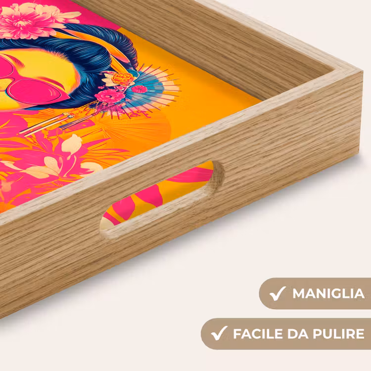 Vassoio - Donna - Occhiali da sole - Astratto - Arancione — 8