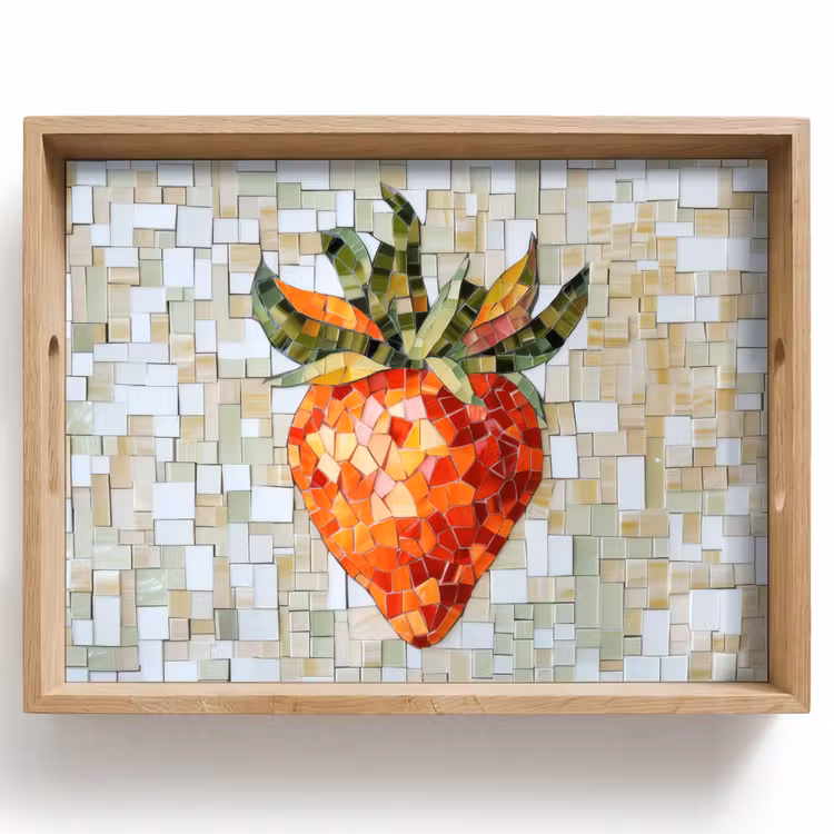 Vassoio - Fragola - Rosso - Mosaico - Frutta — 1