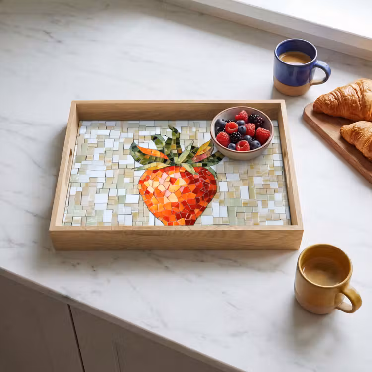 Vassoio - Fragola - Rosso - Mosaico - Frutta — 3