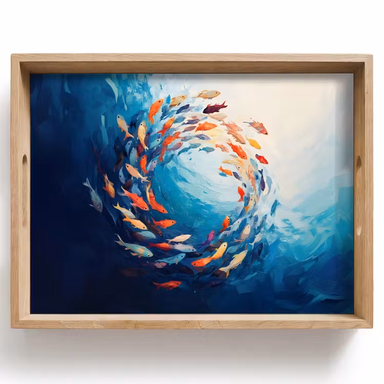 Vassoio - Mare - Pesce - Colorato - Dinamico — 1