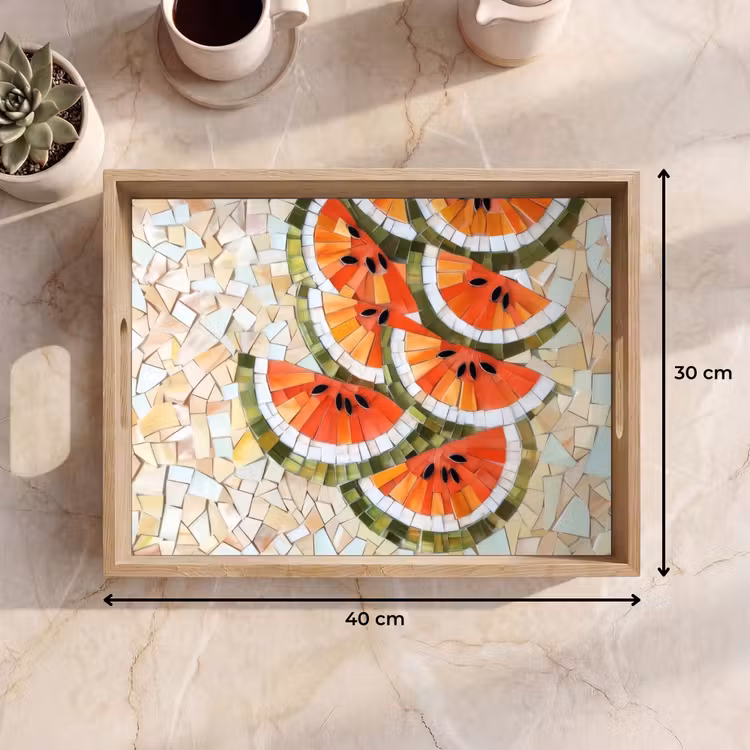Vassoio - Mosaico - Anguria - Rosso - Gherigli — 7