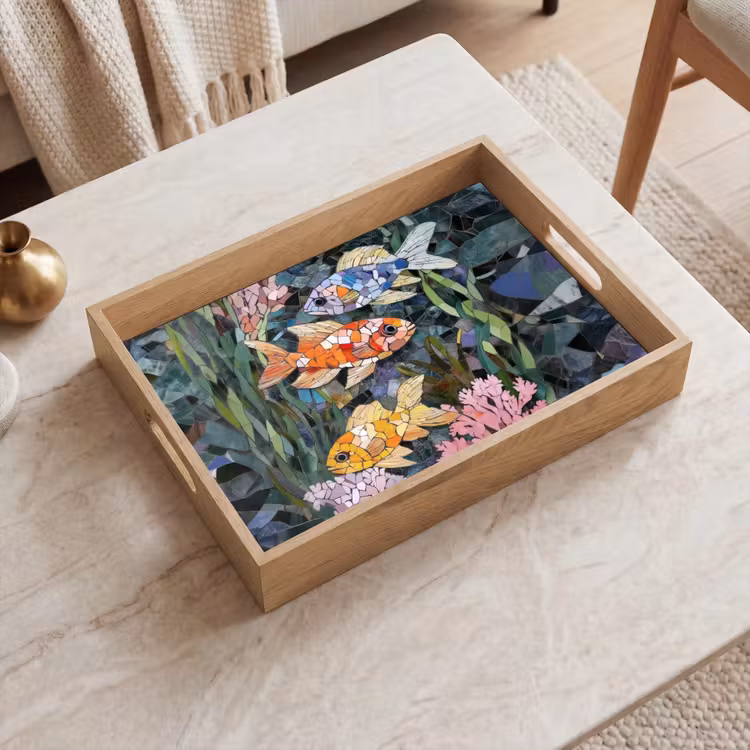 Vassoio - Pesce - Corallo - Mare - Mosaico — 2