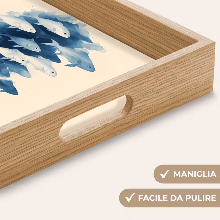 Vassoio - Pesci - Minimalista - Blu — 8