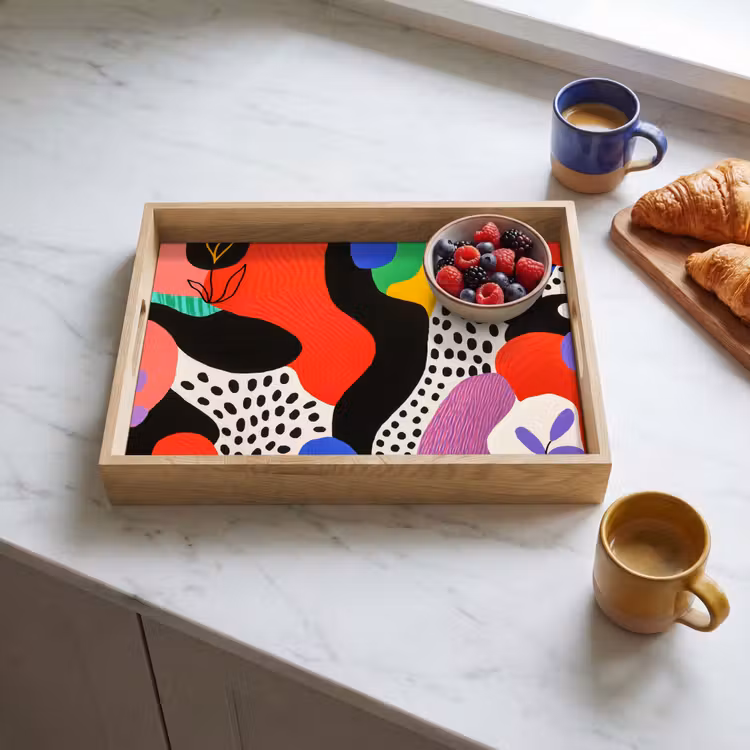 Vassoio - Astratto - Forme - Colori - Puntini — 3
