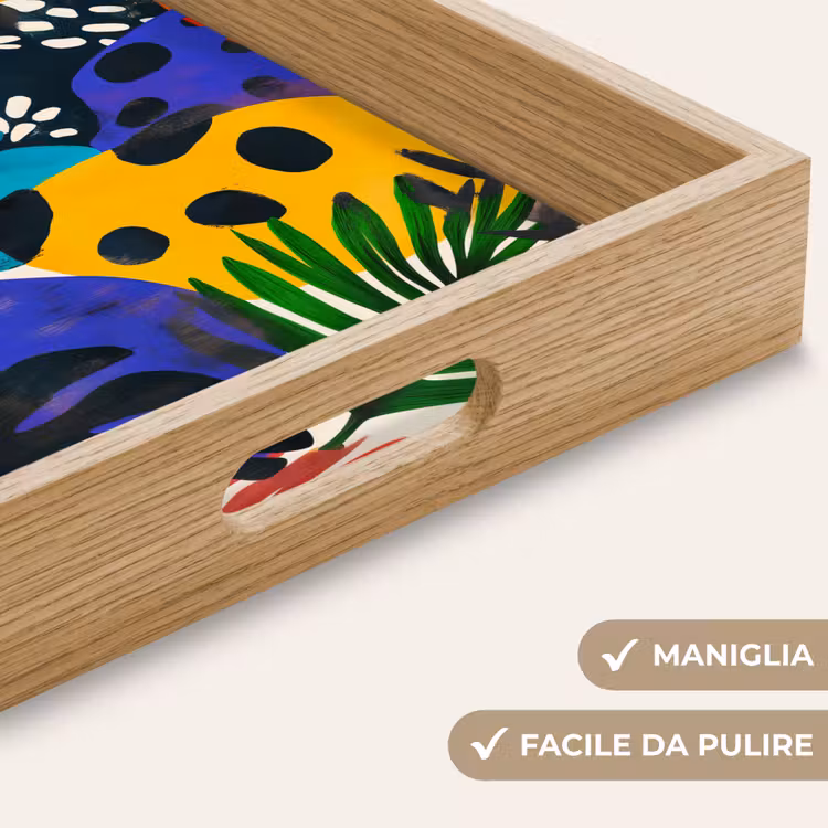 Vassoio - Foglie - Forme - Astratto - Colorato — 8