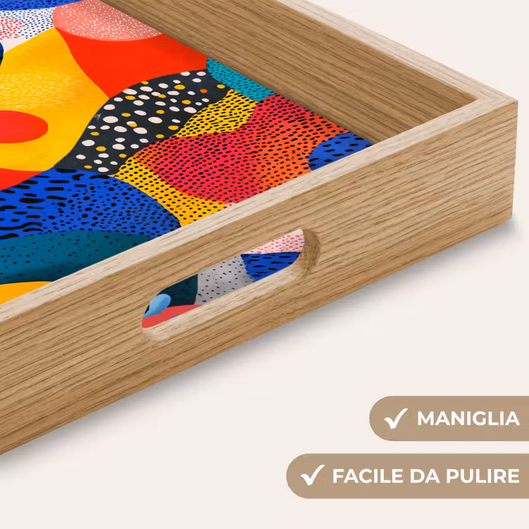 Vassoio - Forme - Astratte - Puntini - Blu — 8
