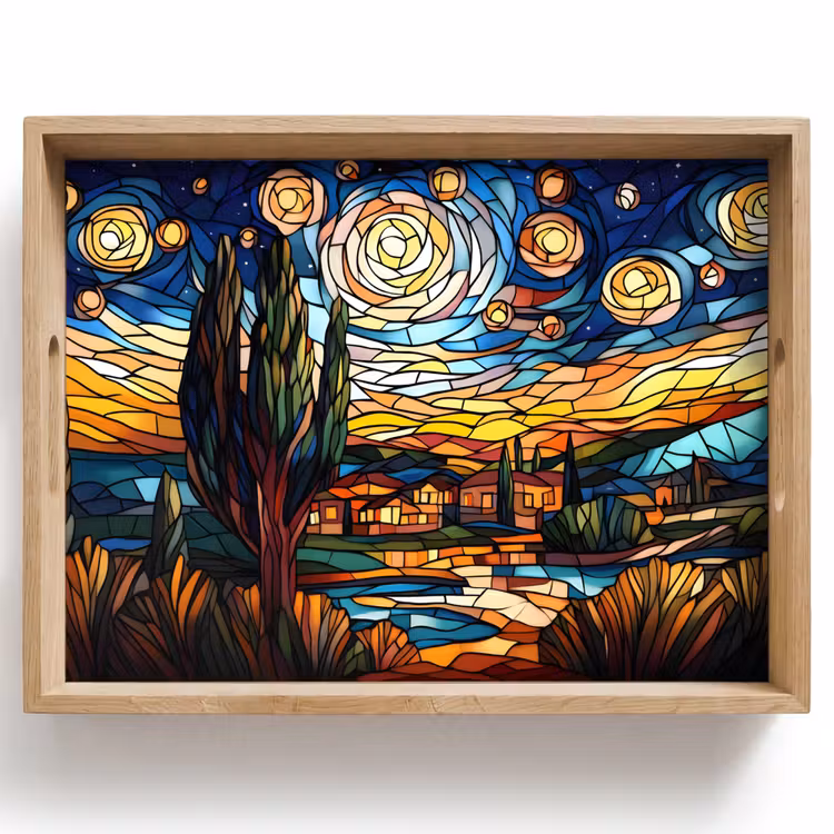 Vassoio - Cielo - Stelle - Mosaico - Case — 1