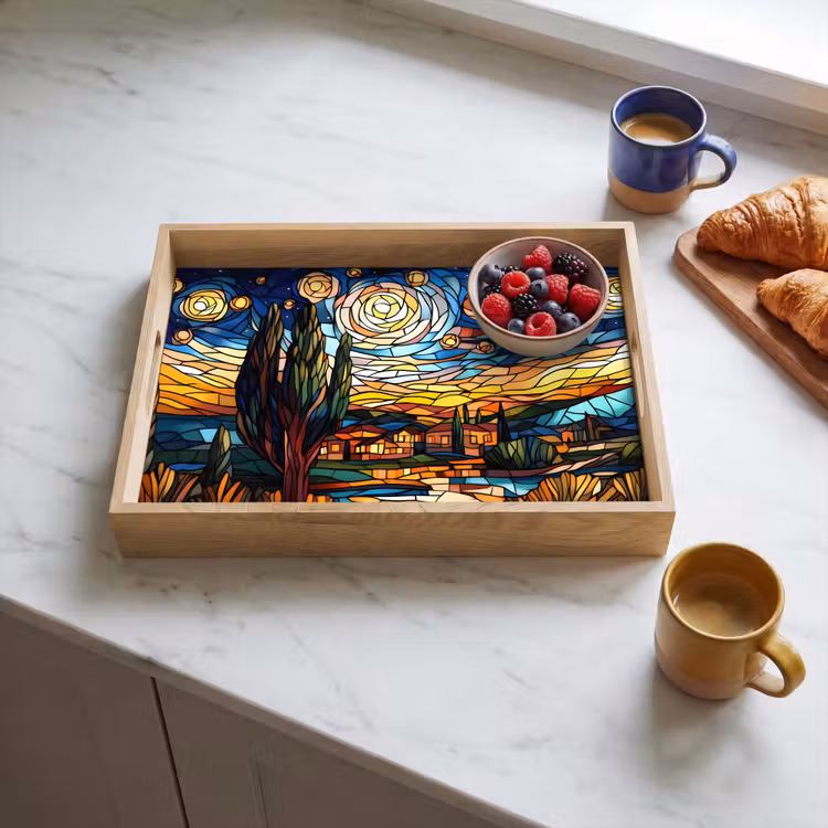Vassoio - Cielo - Stelle - Mosaico - Case — 3