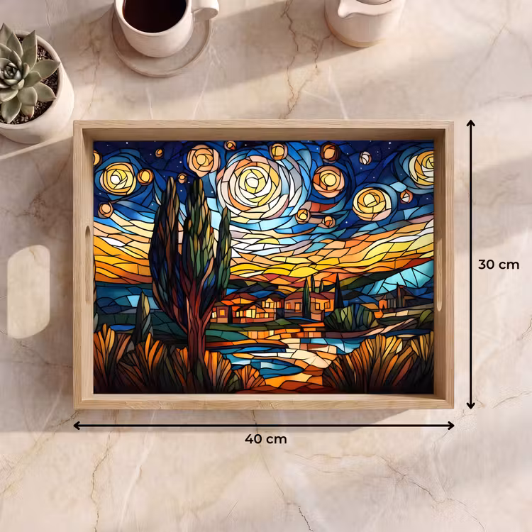 Vassoio - Cielo - Stelle - Mosaico - Case — 7