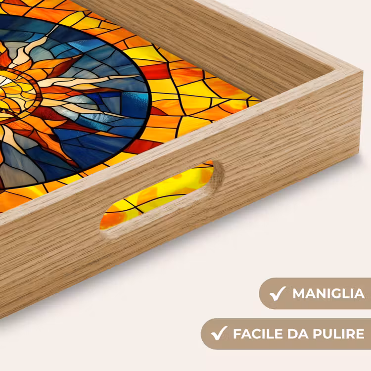Vassoio - Mosaico - Sole - Giallo - Cerchio — 8