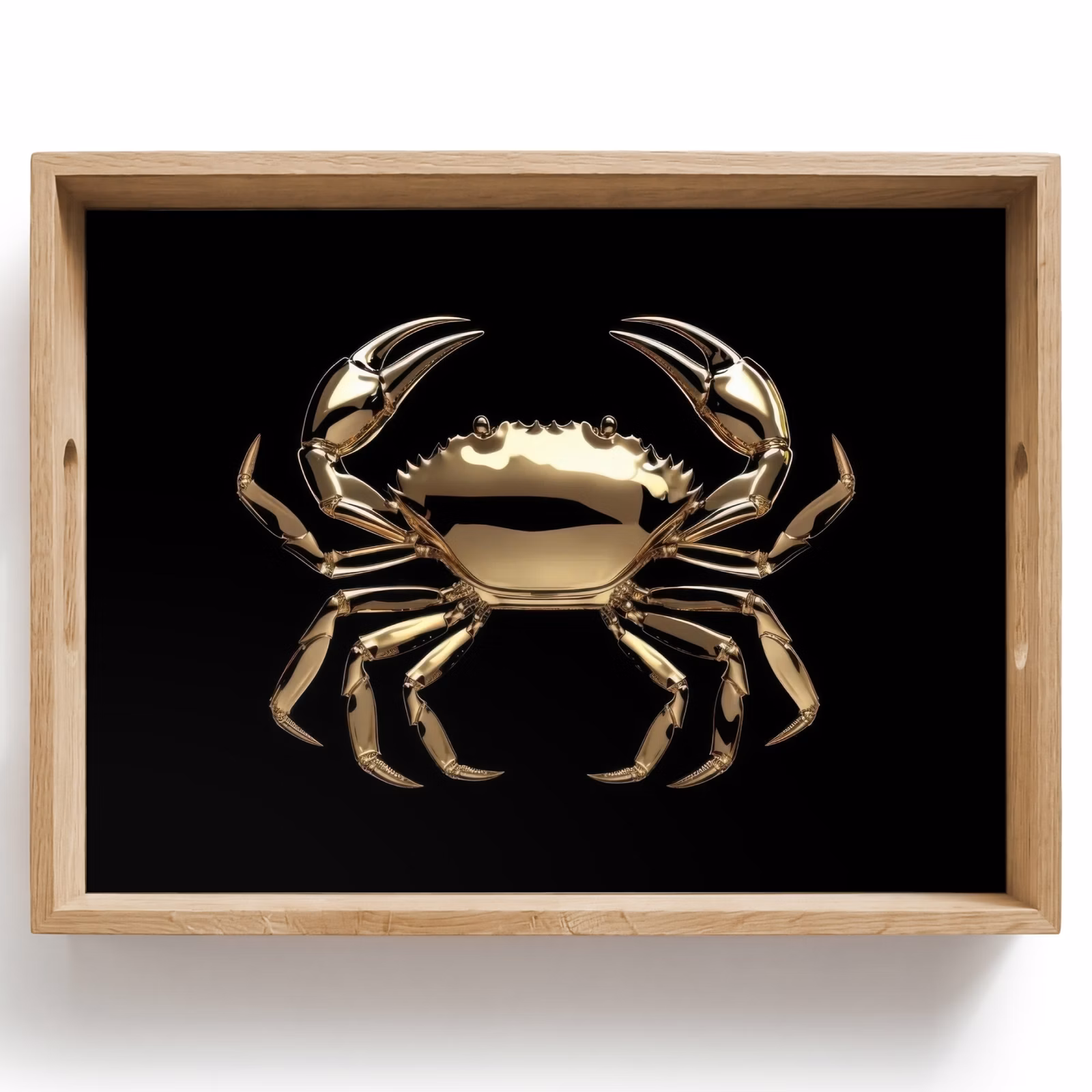 Vassoio - Oro - Granchio - Animali - Nero — 1