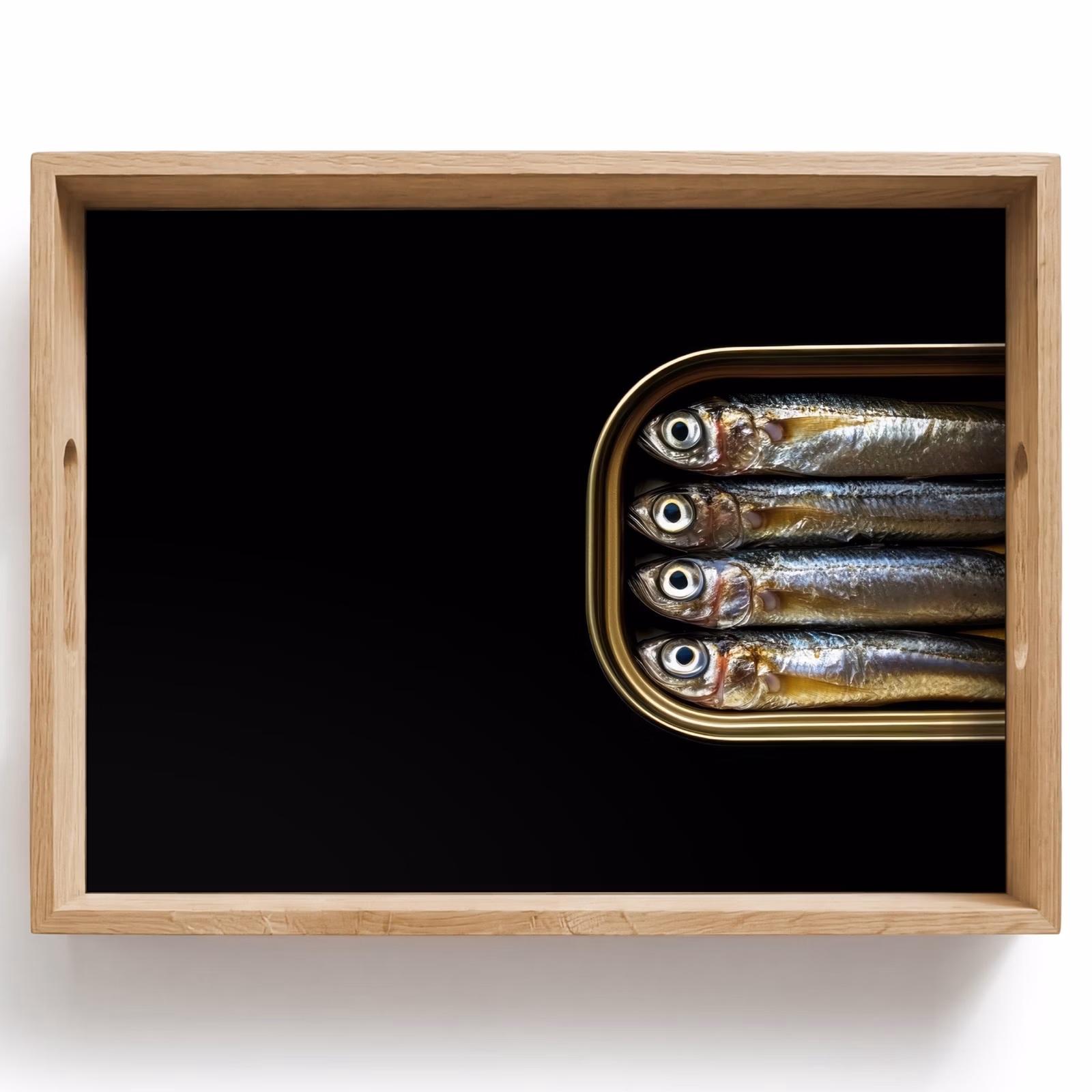 Vassoio - Sardine - Lattina - Nero - Pesce — 1