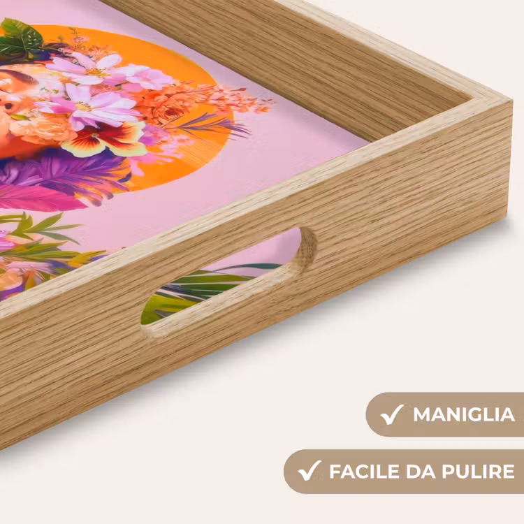 Vassoio - Donna - Astratto - Cerchio - Fiori — 8