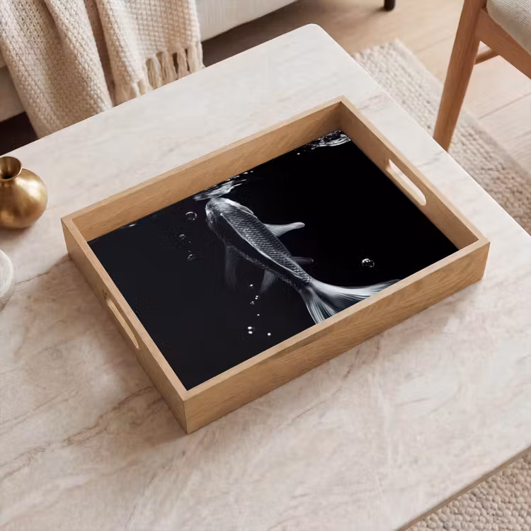 Vassoio - Koi - Pesce - Acqua - Nero — 2