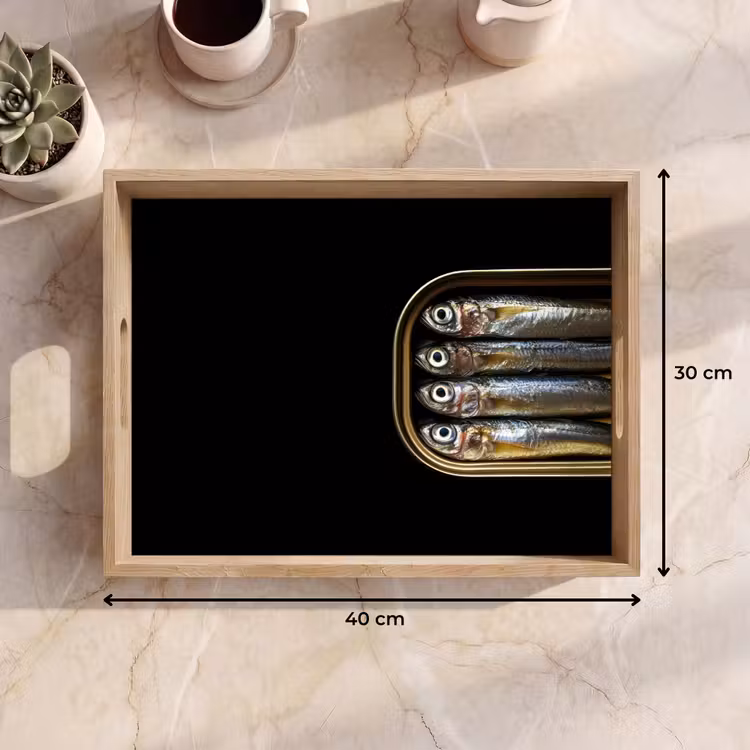 Vassoio - Sardine - Lattina - Nero - Pesce — 7