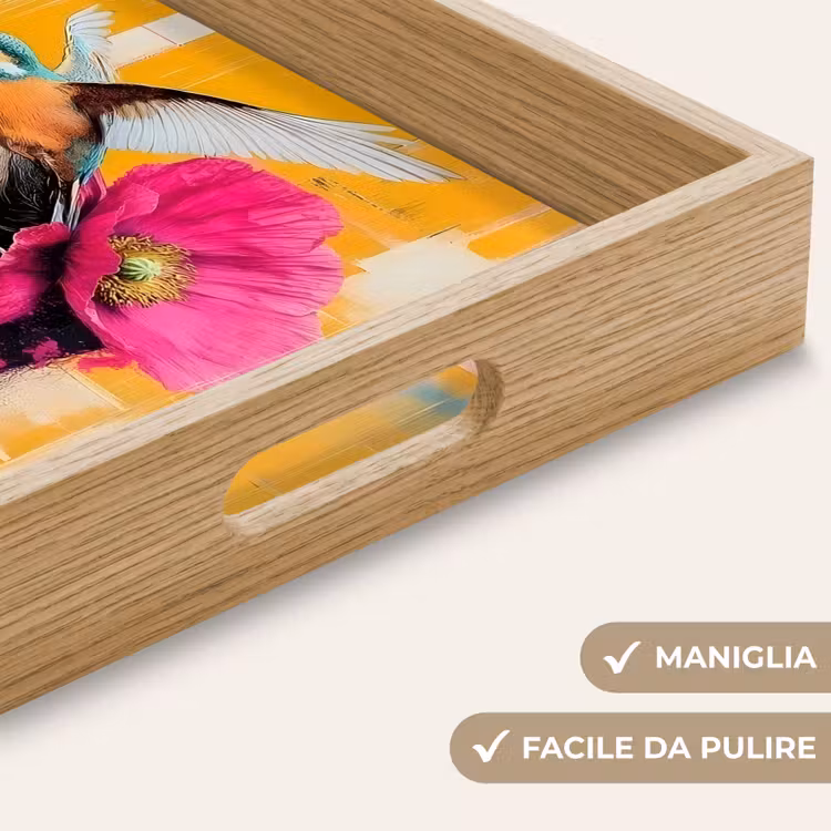 Vassoio - Uccello - Donna - Astratto - Fiore — 8